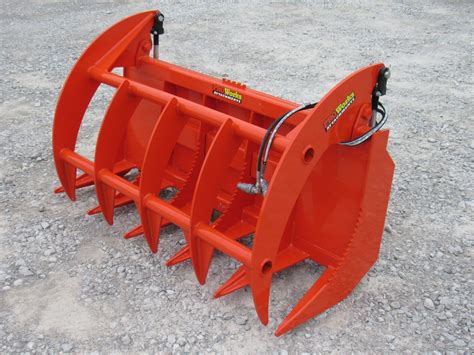 root grapple bucket skid steer|60 inch root rake grapple.